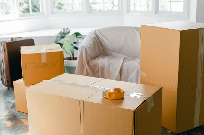 taped box